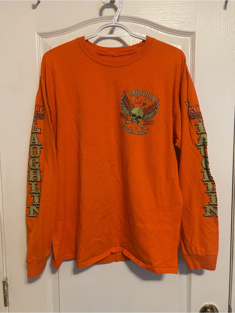 Laughlin River Run 34th Anniversary Orange Long Sleeve Tee